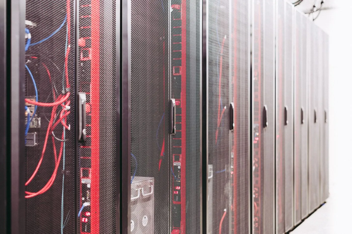 Server racks in a data center