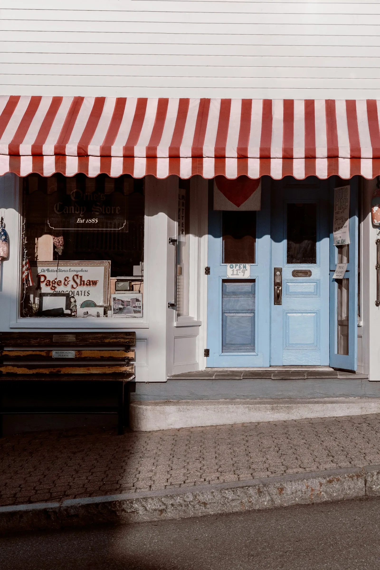 Storefronts on a small-town street