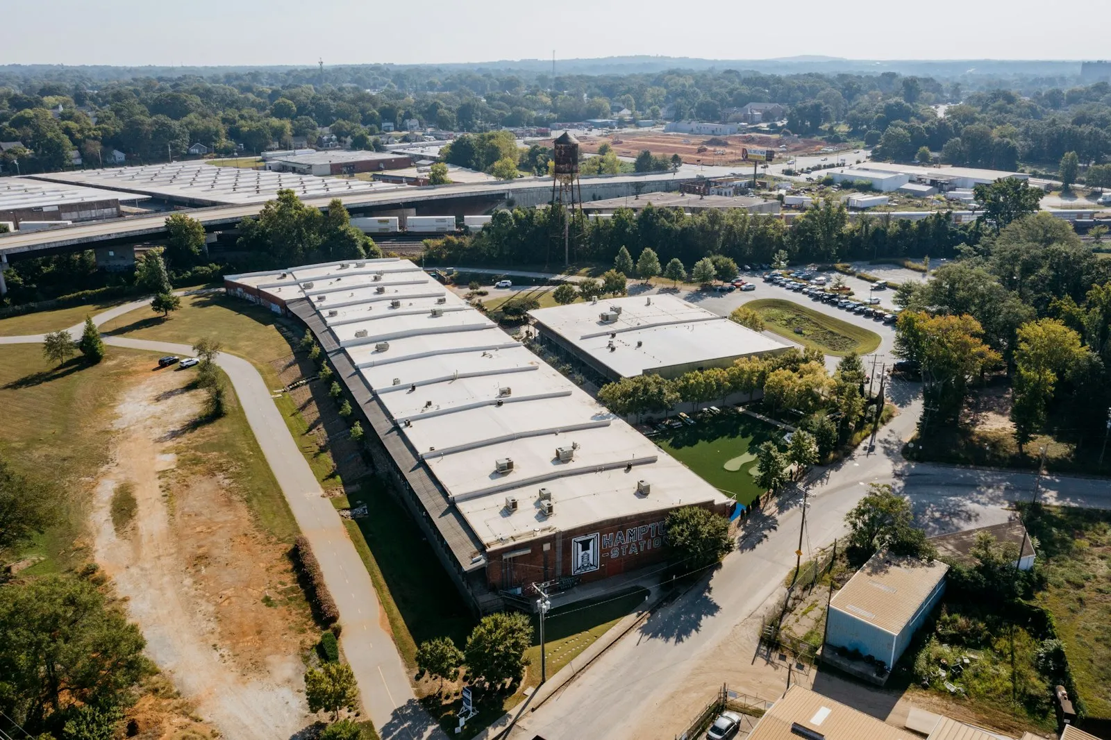 A completed multi-tenant industrial park